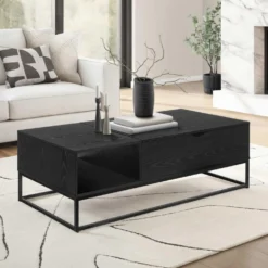 Table à café rectangulaire avec plateau relevable 48