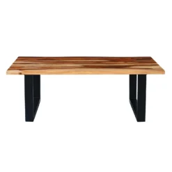 Table à café rectangulaire en bois massif