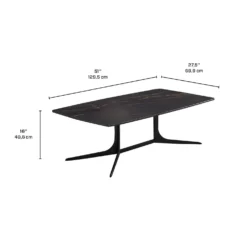 Table à café rectangulaire en pierre sintérisée