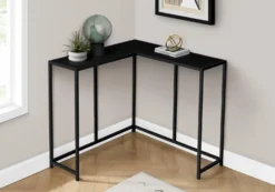 Table console - forme de L, coin, cadre en métal - 36