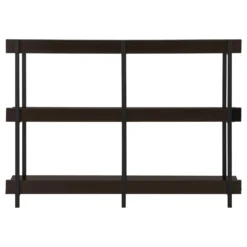 Table console - 3 niveau, étagères, rectangulaire, pieds en métal - 48
