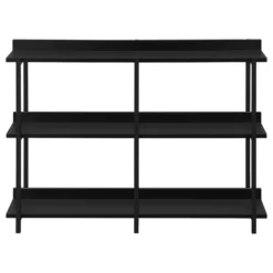 Table console - 3 niveau, étagères, rectangulaire, pieds en métal - 48