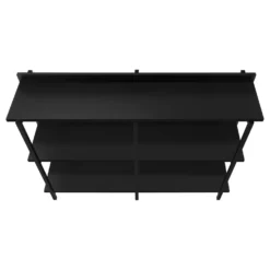 Table console - 3 niveau, étagères, rectangulaire, pieds en métal - 48
