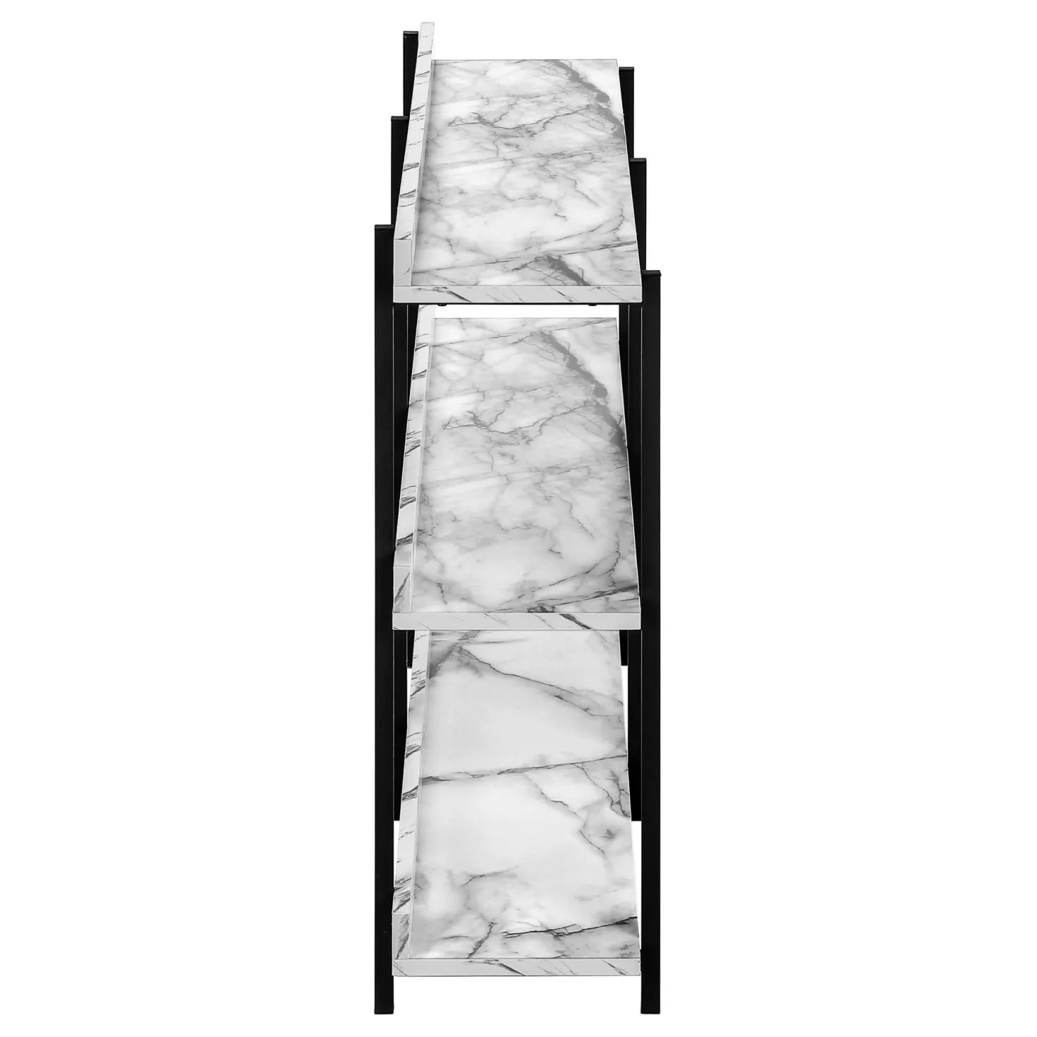 Table console - 3 niveau, étagères, rectangulaire, pieds en métal - 48" l - Monarch