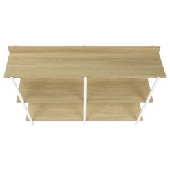 Table console - 3 niveau, étagères, rectangulaire, pieds en métal - 48
