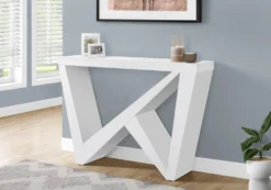 Table console - panneau épais, base asymétrique - 48