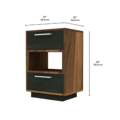Table d’appoint - ardoise et noyer