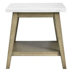 Table d’appoint avec plateau en marbre blanc