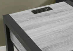 Table d'appoint avec rangement, prise électrique et ports usb - Monarch