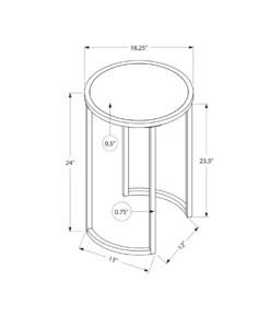 Table d'appoint - base courbe en forme de u, ronde - 24