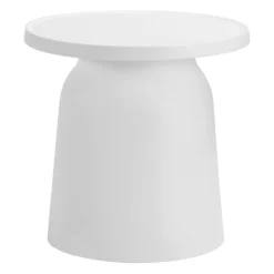 Table d’appoint d’extérieur en résine - blanc