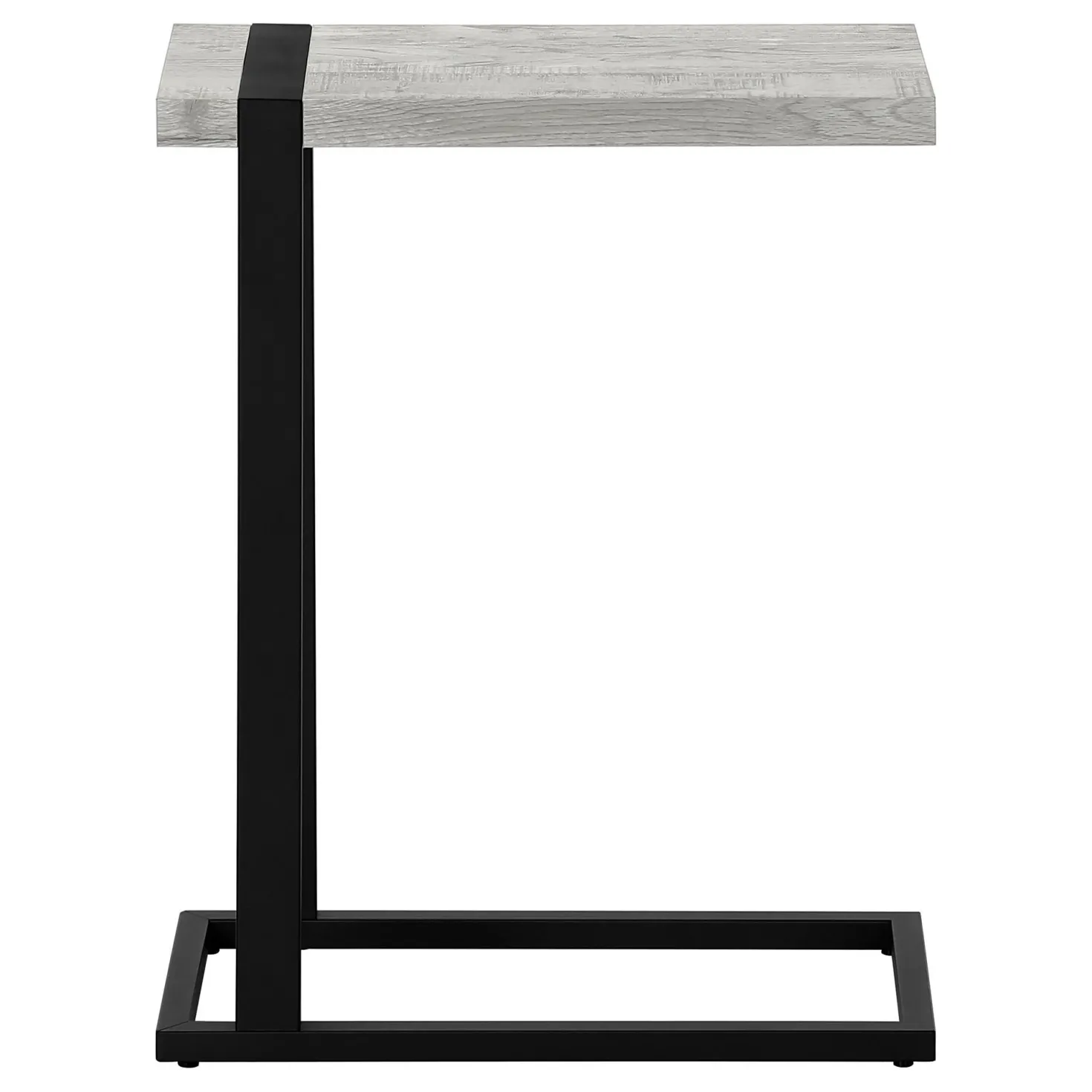Table d'appoint en c - dessus épais, rectangulaire - 25"H - faux bois récupé - Monarch