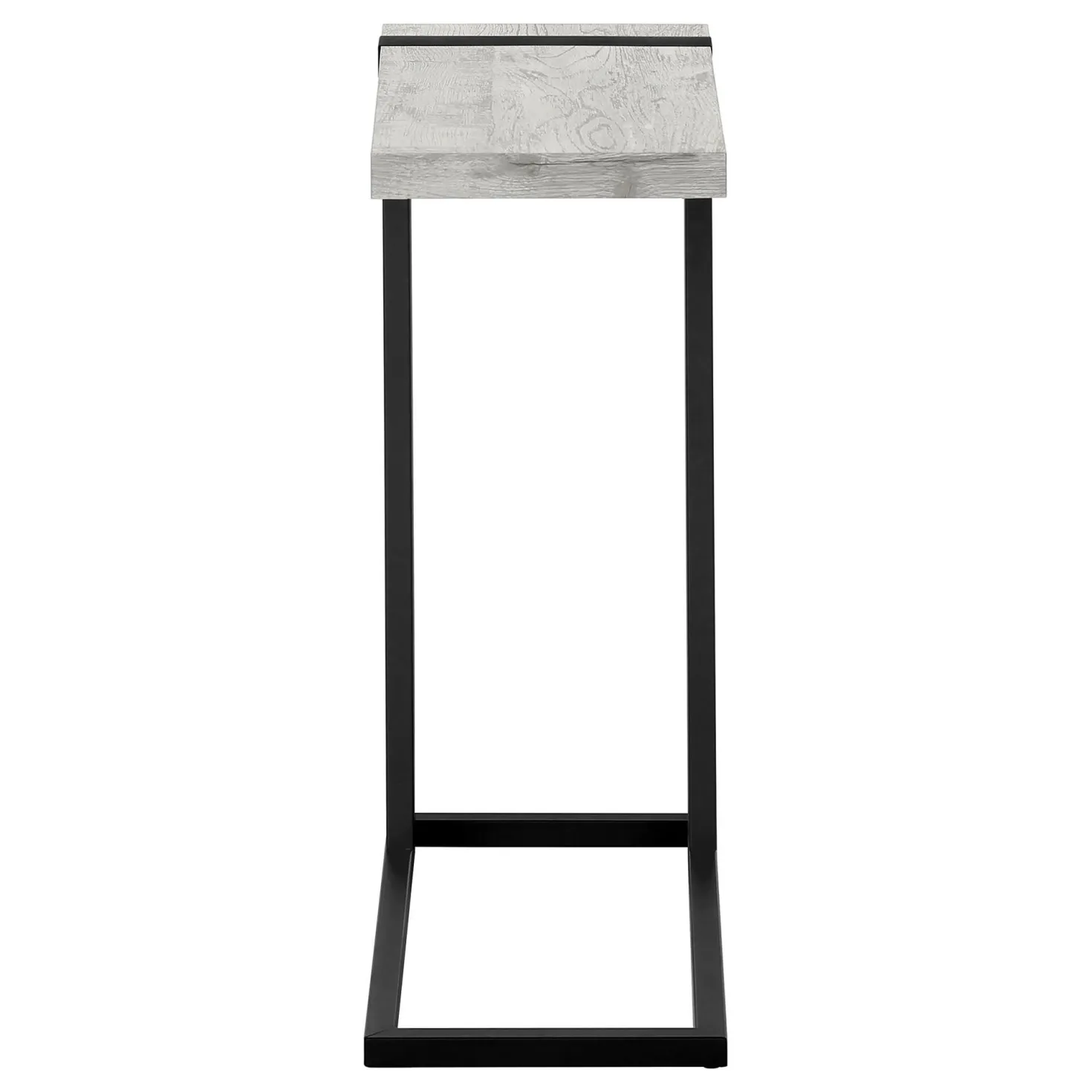 Table d'appoint en c - dessus épais, rectangulaire - 25"H - faux bois récupé - Monarch