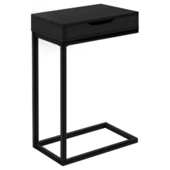 Table d'appoint en c - 1 tiroir de rangement traversant, rectangulaire - 25" - Monarch