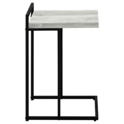 Table d'appoint en forme de c - dessus de panneau épais, large, rectangulai - Monarch