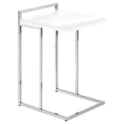 Table d'appoint en forme de c - dessus de panneau épais, large, rectangulai - Monarch