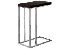 Table d'appoint - espresso, métal chrome - Monarch