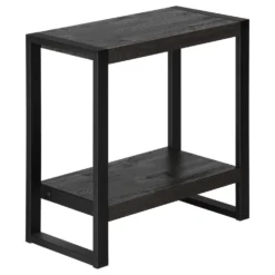 Table d'appoint - faux bois noir, métal noir - Monarch