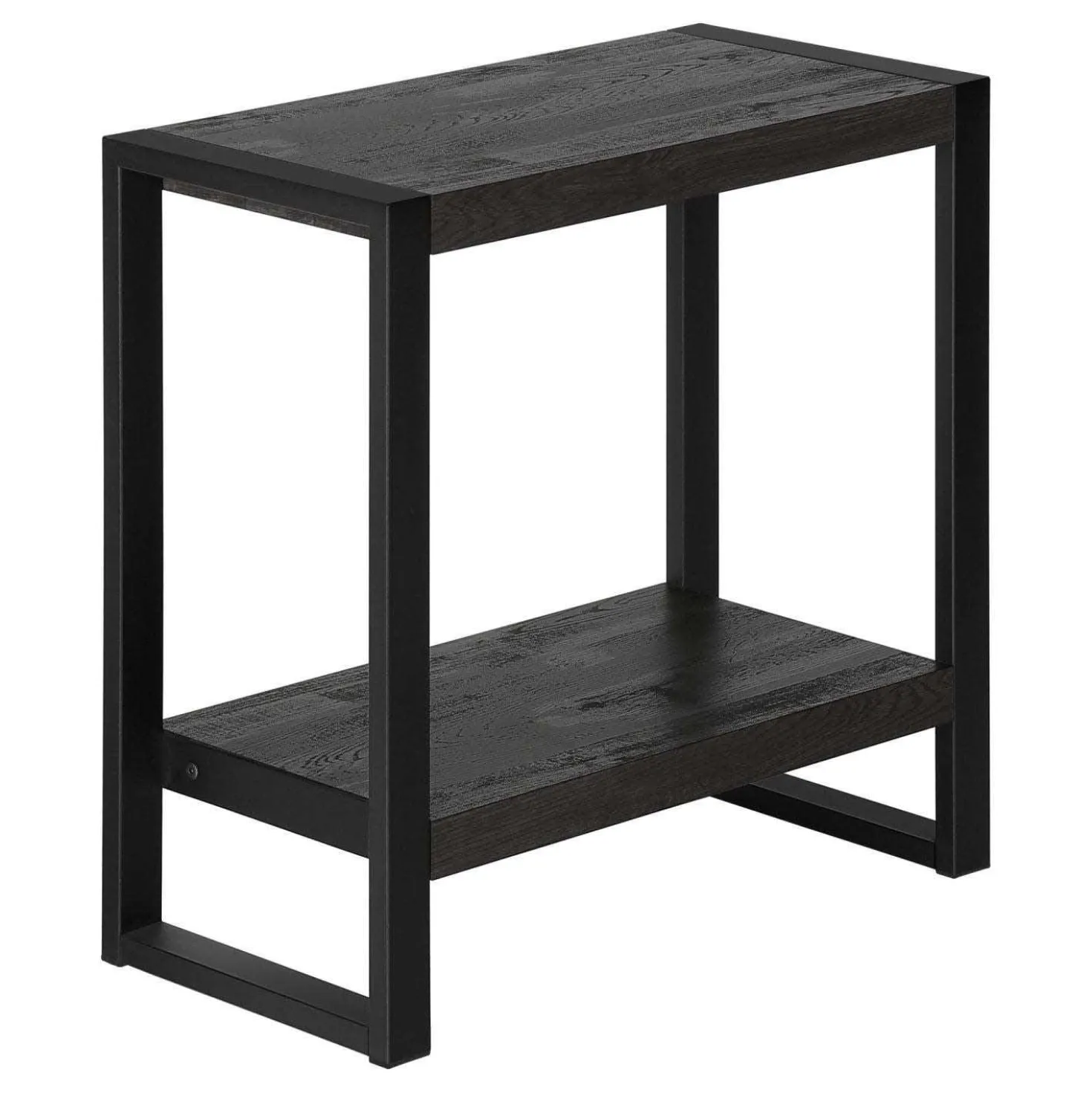 Table d'appoint - faux bois noir, métal noir - Monarch