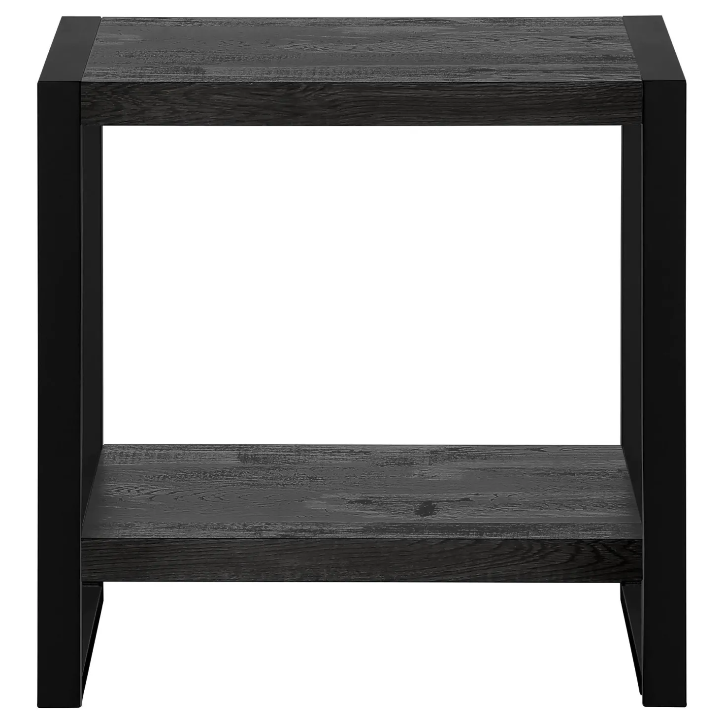 Table d'appoint - faux bois noir, métal noir - Monarch