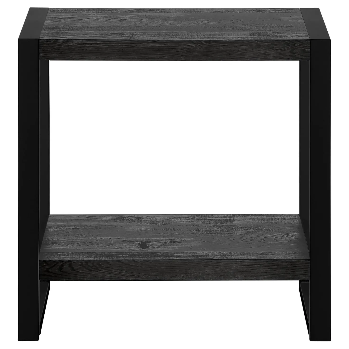 Table d'appoint - faux bois noir, métal noir - Monarch