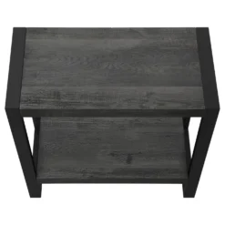 Table d'appoint - faux bois noir, métal noir - Monarch