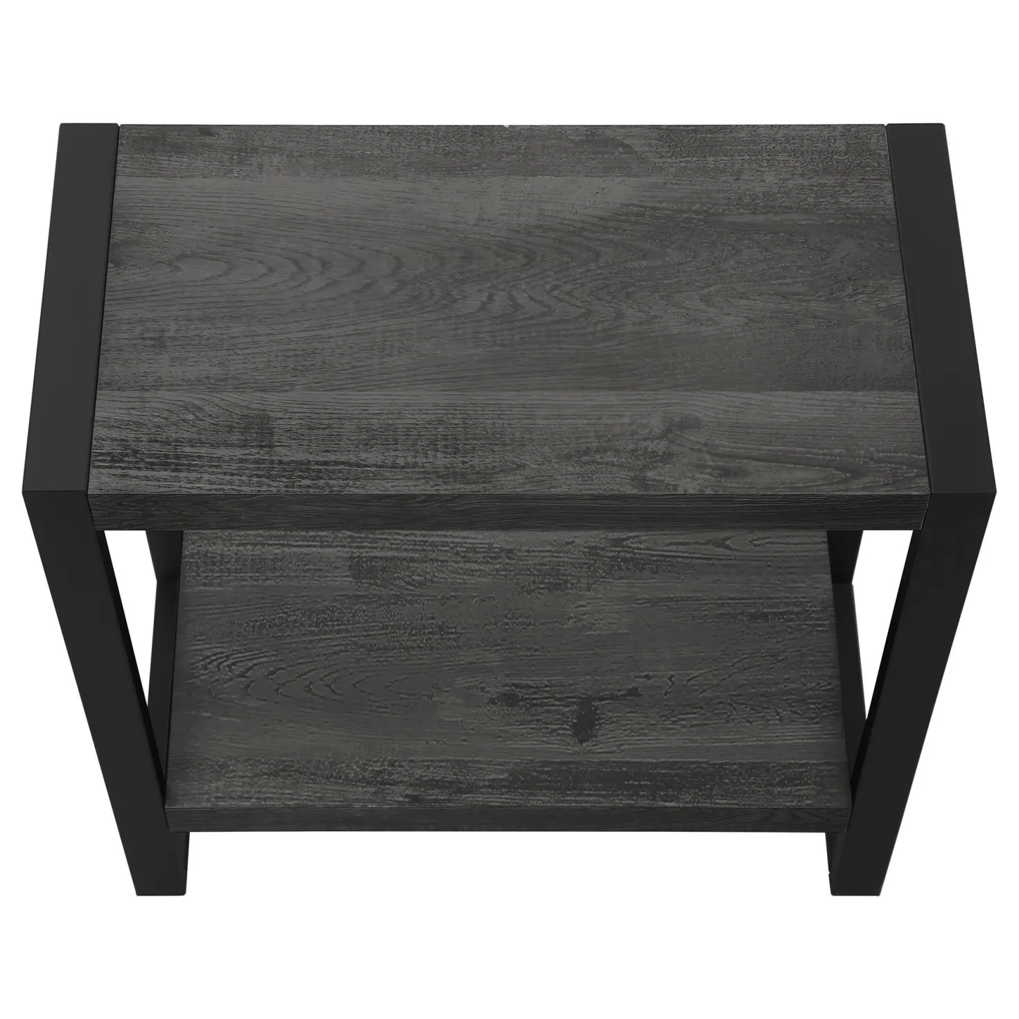 Table d'appoint - faux bois noir, métal noir - Monarch
