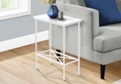 Table d'appoint - 24"H, blanc, métal blanc - Monarch