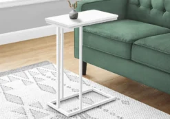 Table d'appoint - 25"H, blanc, métal blanc - Monarch