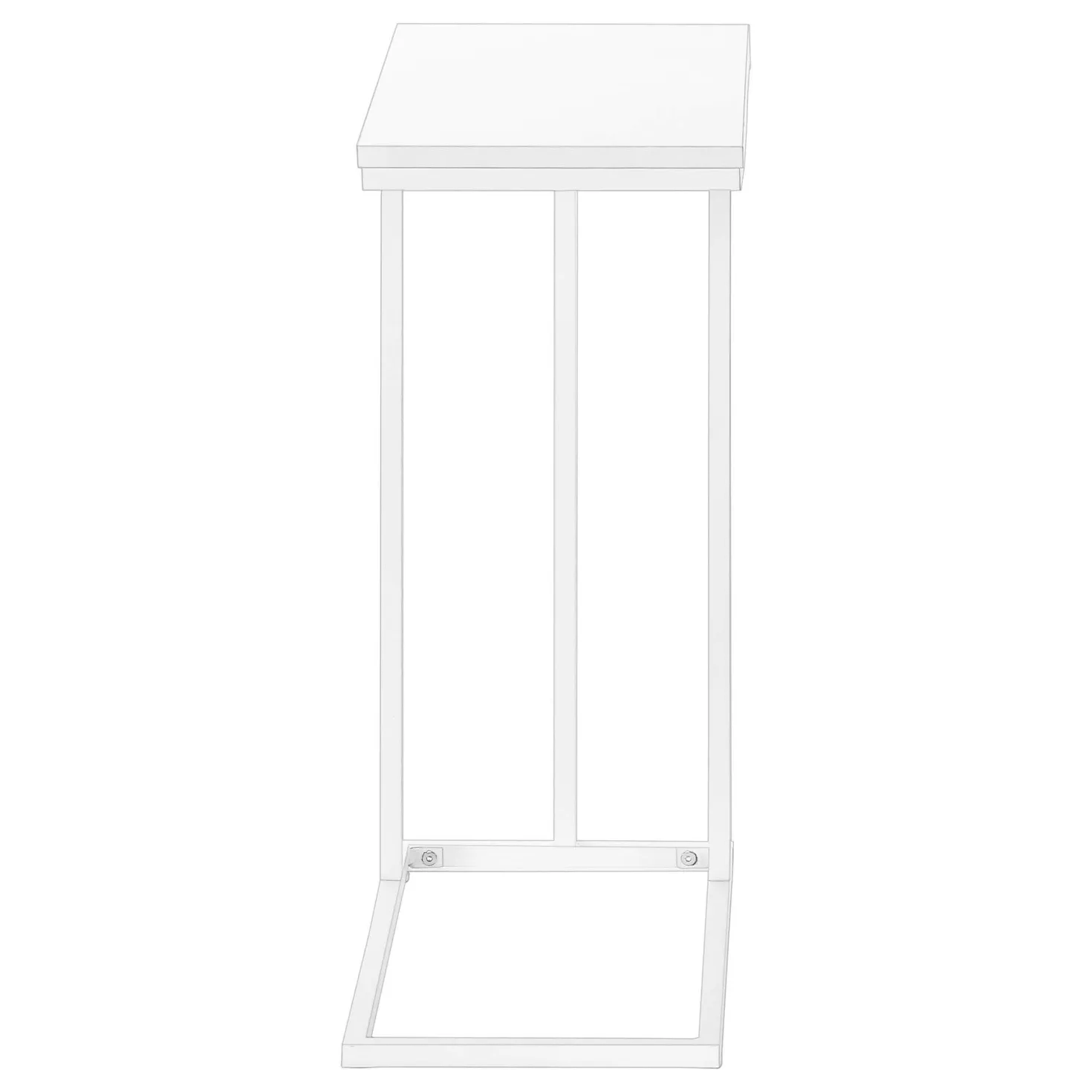 Table d'appoint - 25"H, blanc, métal blanc - Monarch