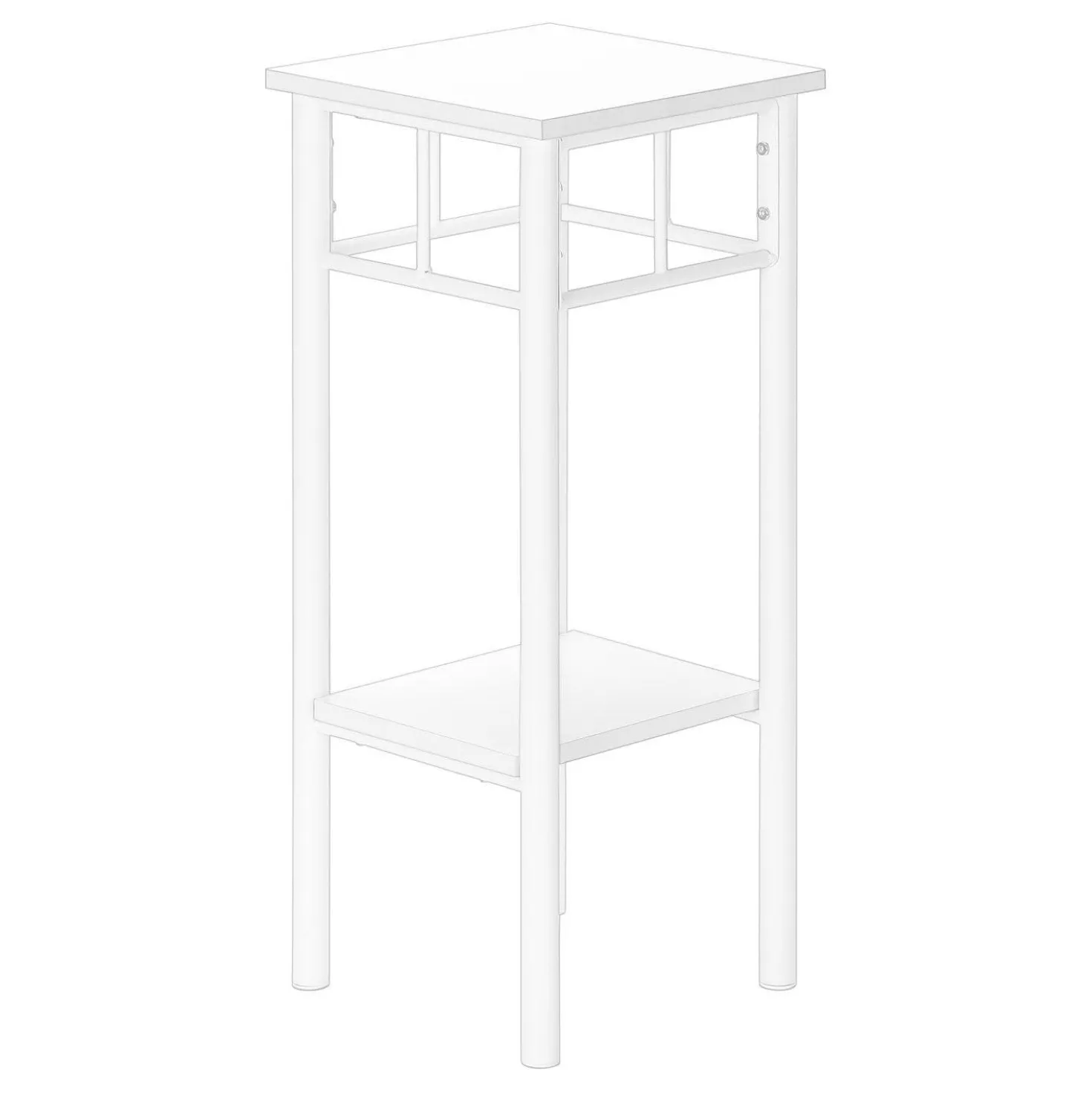 Table d'appoint - 28"H, blanc, métal blanc - Monarch