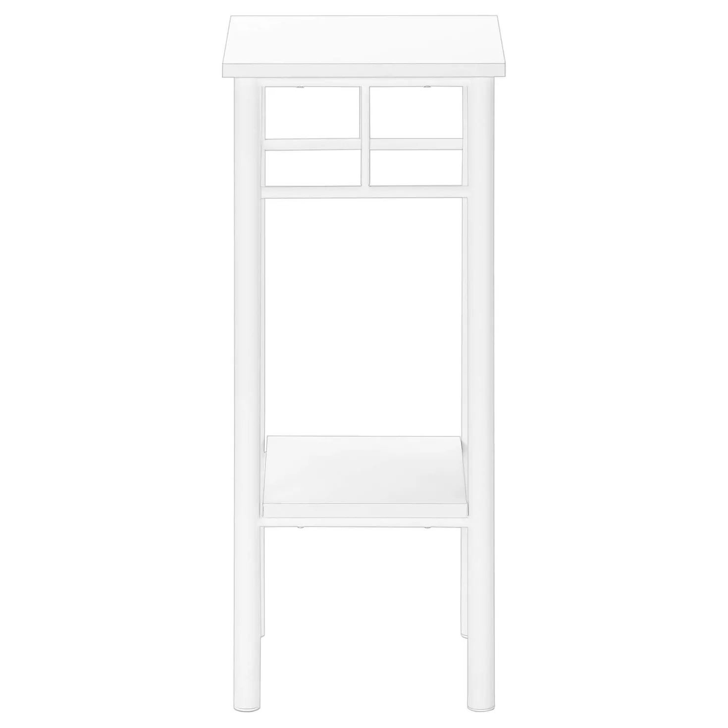 Table d'appoint - 28"H, blanc, métal blanc - Monarch