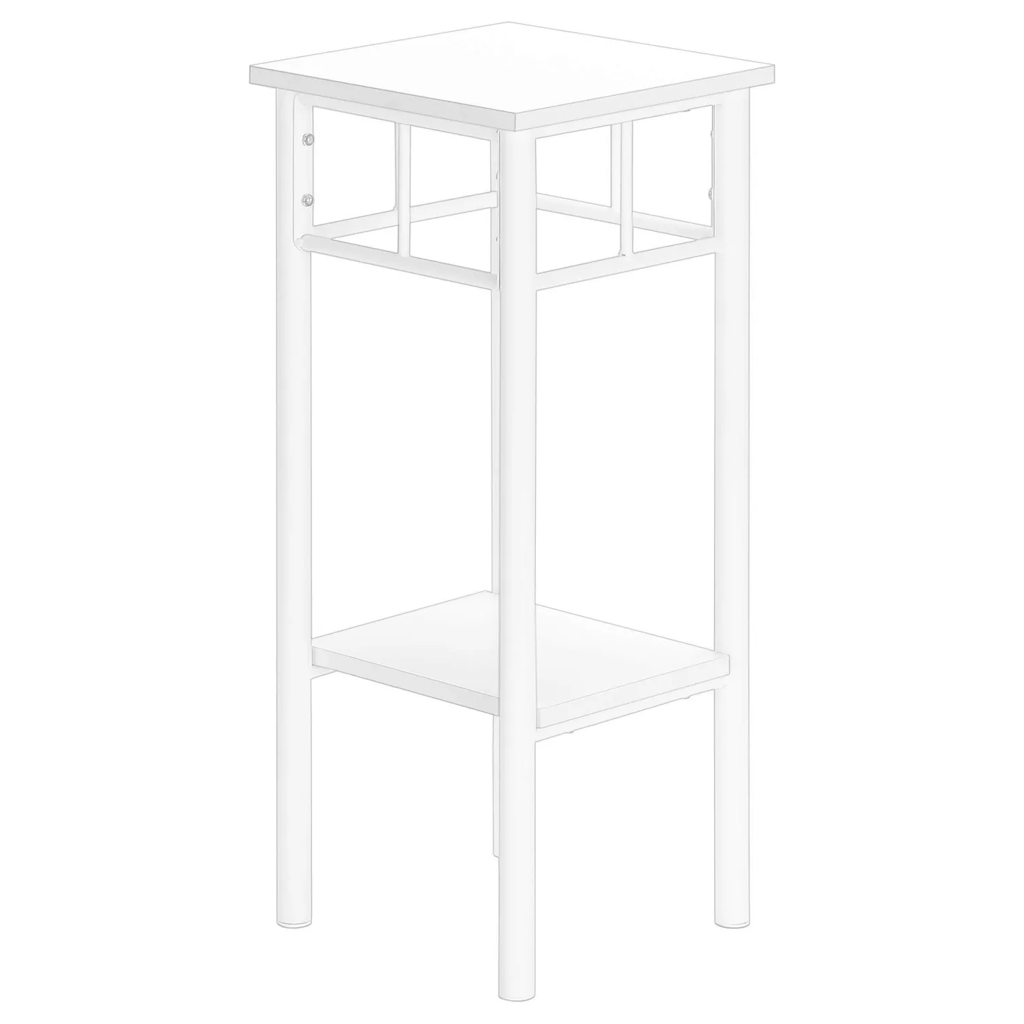 Table d'appoint - 28"H, blanc, métal blanc - Monarch