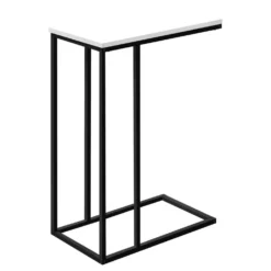 Table d'appoint - 25"H, blanc, métal noir - Monarch