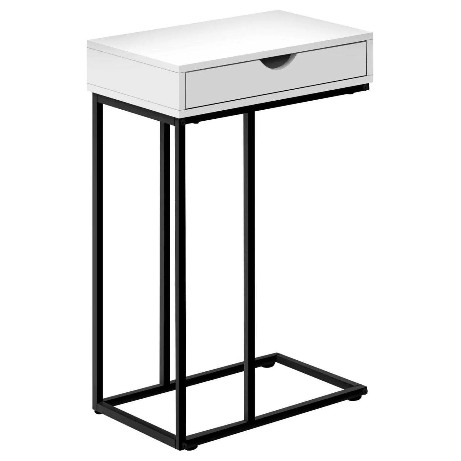 Table d'appoint - 25"H, blanc, métal noir - Monarch