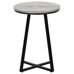 Table d'appoint - 22"H, gris, métal noir - Monarch