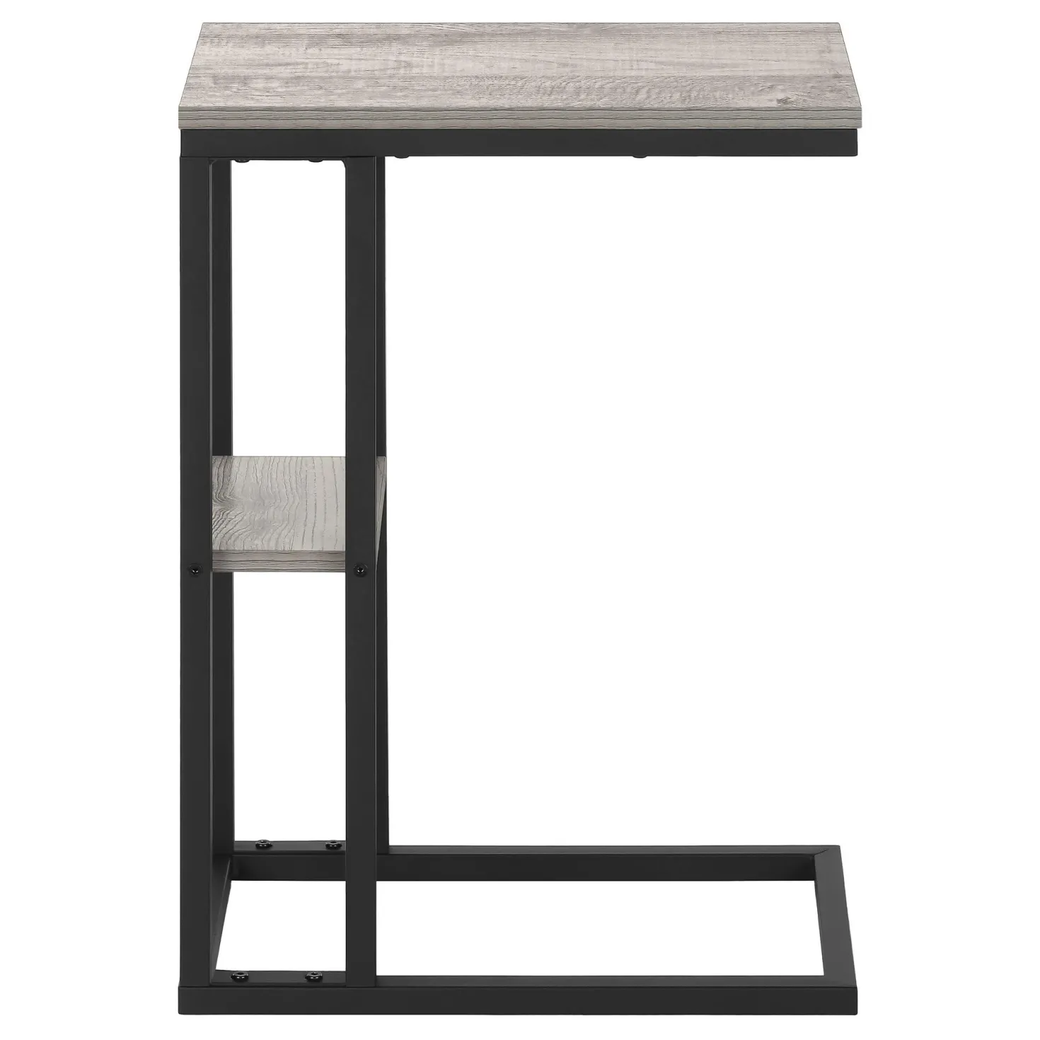 Table d'appoint - 25"H, gris, métal noir - Monarch