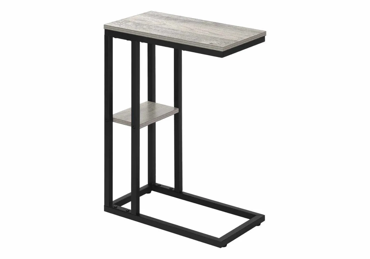 Table d'appoint - 25"H, gris, métal noir - Monarch