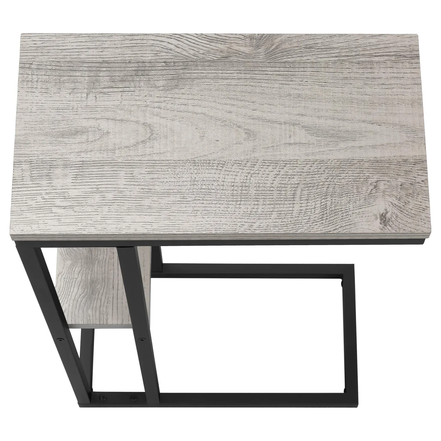 Table d'appoint - 25"H, gris, métal noir - Monarch