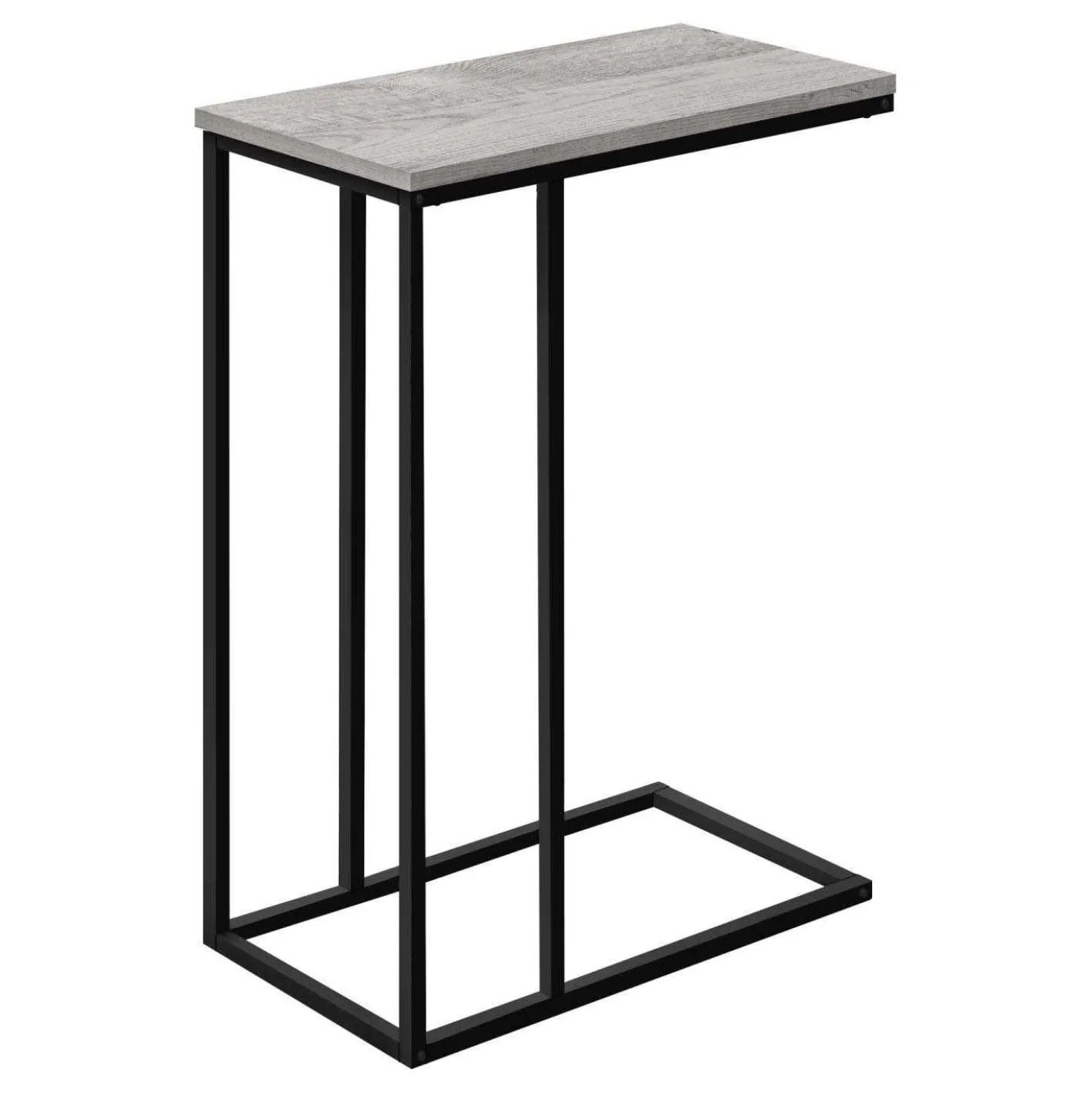 Table d'appoint - 25"H, gris, métal noir - Monarch
