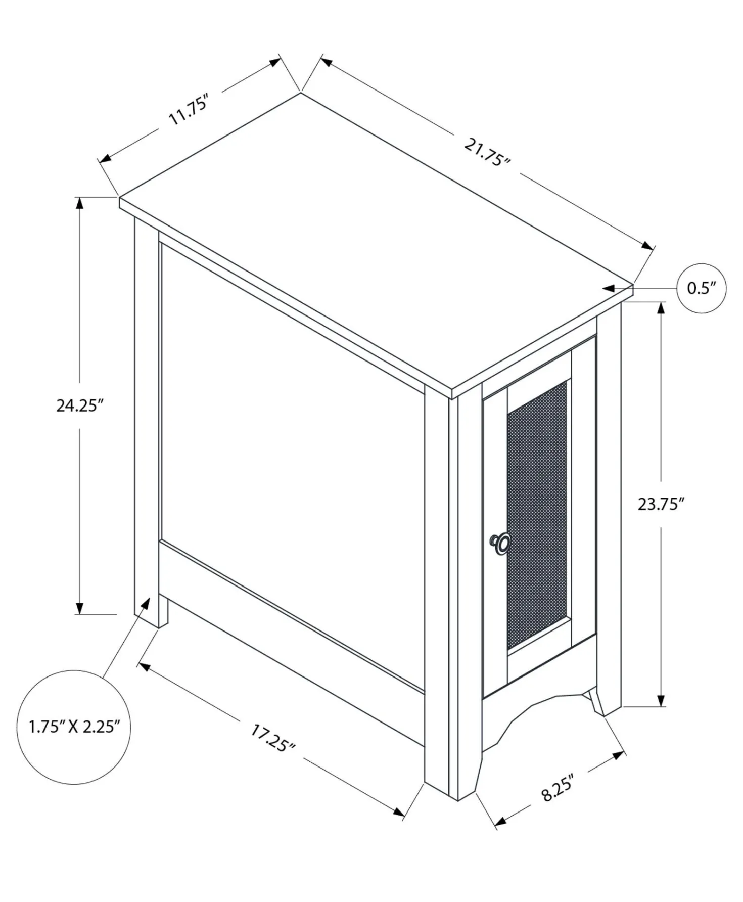 Table d'appoint 24"H - Monarch
