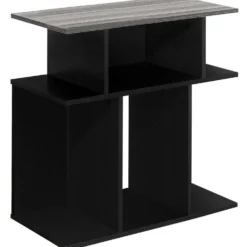Table d'appoint - 24"H, noir, dessus gris - Monarch