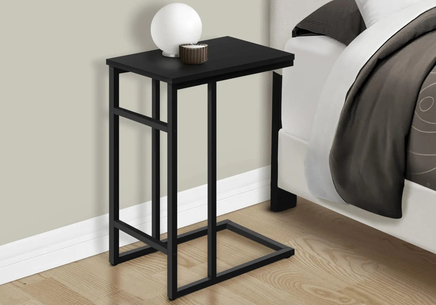 Table d'appoint - 24"H, noir, métal noir - Monarch