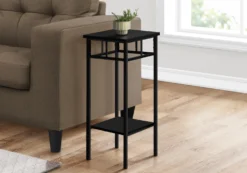 Table d'appoint - 28"H, noir, métal noir - Monarch