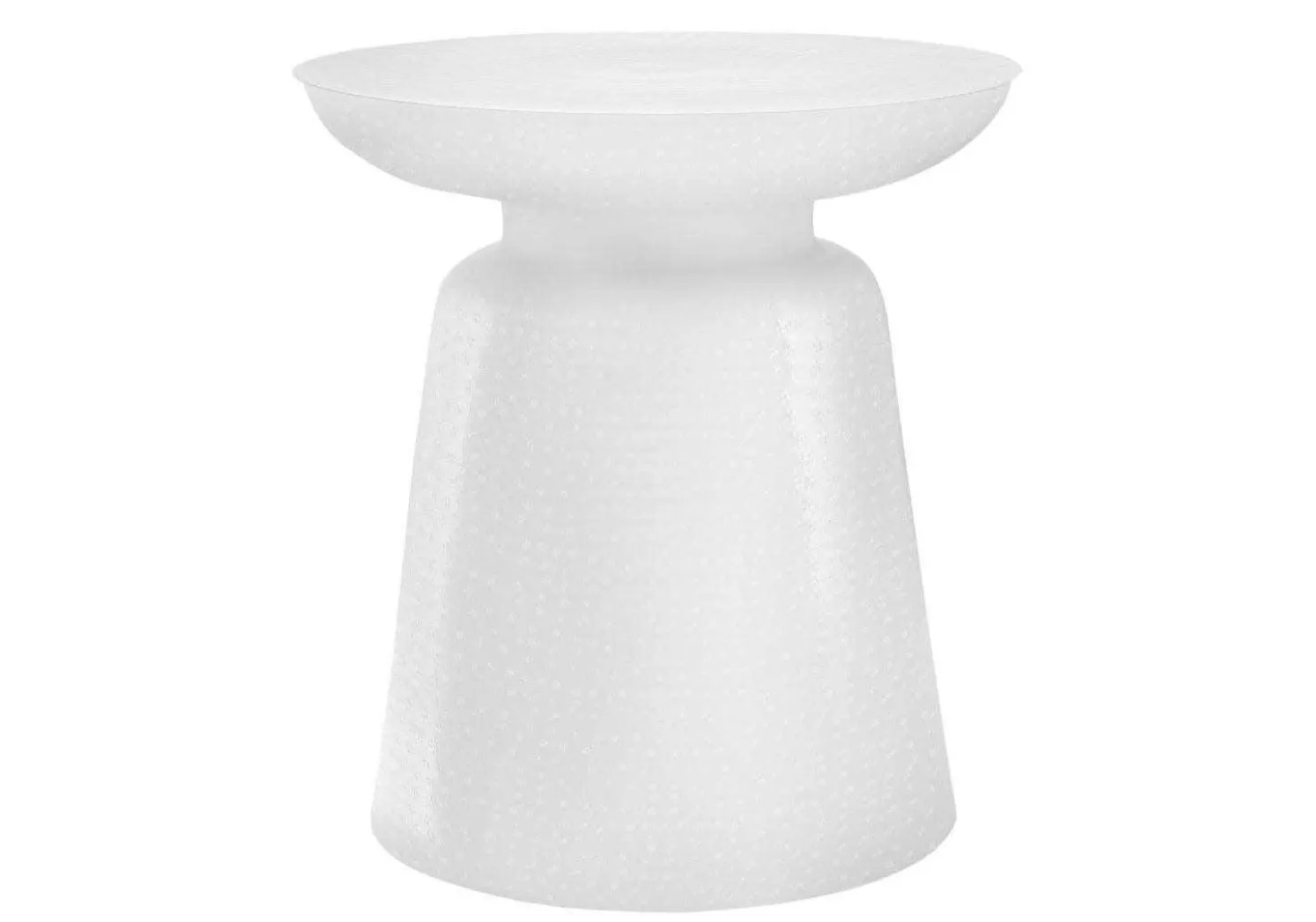 Table d'appoint - 22"H, table de bout drum métal blanc - Monarch