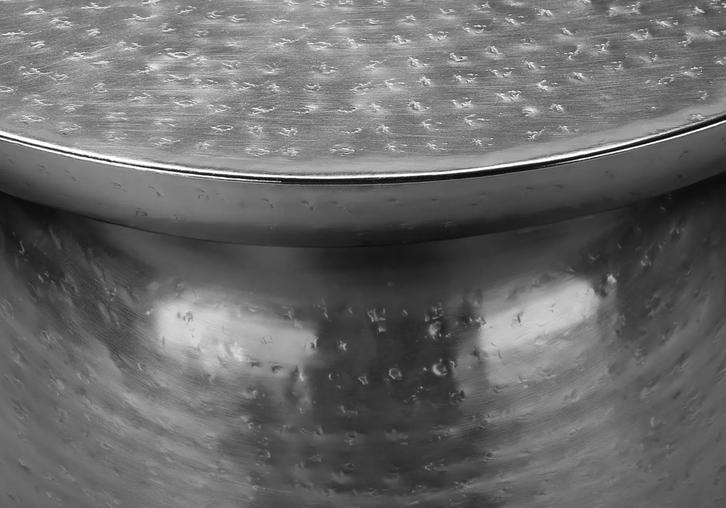 Table d'appoint - 22"H, table de bout drum métal chrome - Monarch