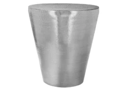 Table d'appoint - 22"H, table de bout drum métal chrome - Monarch