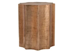 Table d'appoint - 22"H, table de bout drum métal cuivre - Monarch