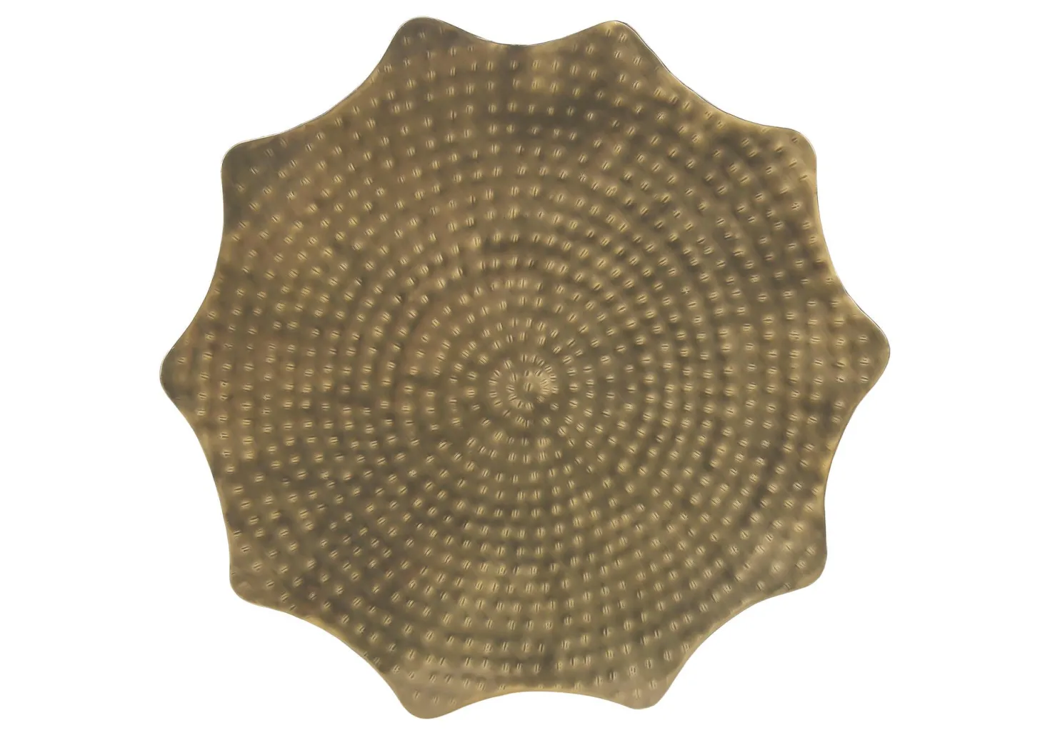 Table d'appoint - 22"H, table de bout drum métal doré - Monarch