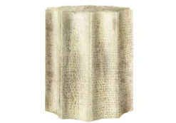 Table d'appoint - 22"H, table de bout drum métal doré - Monarch